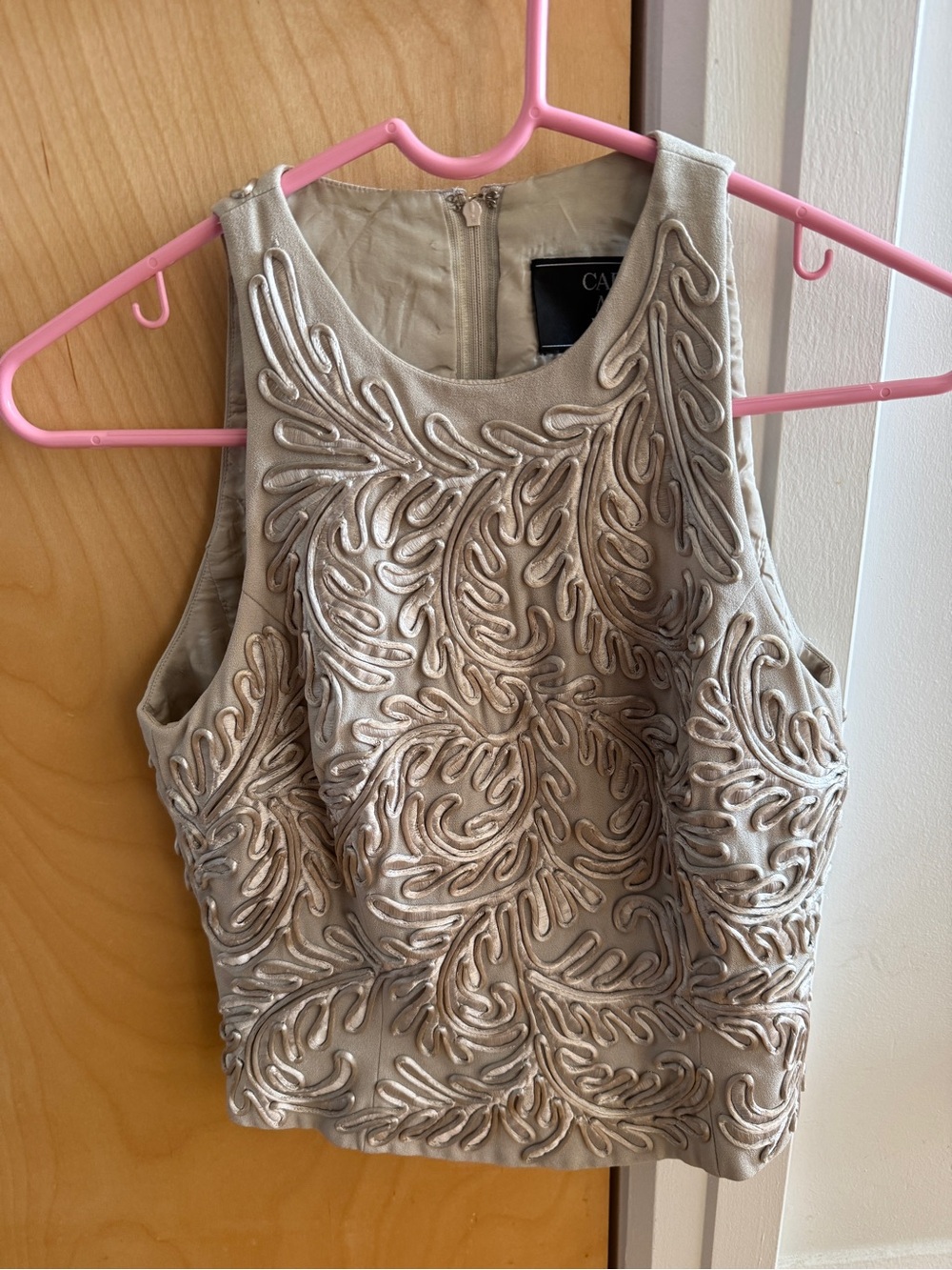Carmen Marc Valvo Embellished Tank